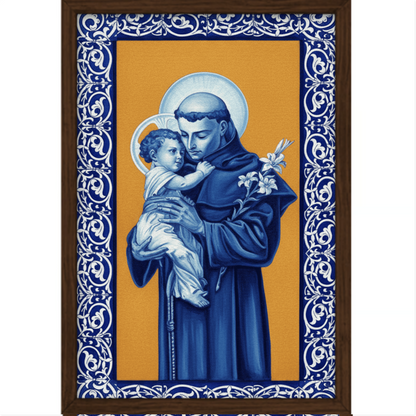 Santo Antônio - Quadro caixa com vidro acrílico