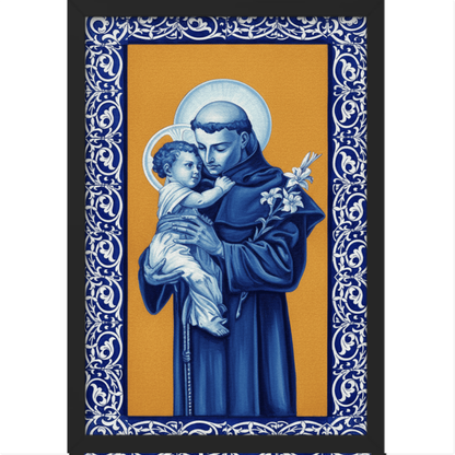 Santo Antônio - Quadro caixa com vidro acrílico