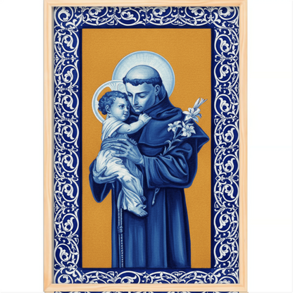 Santo Antônio - Quadro caixa com vidro acrílico