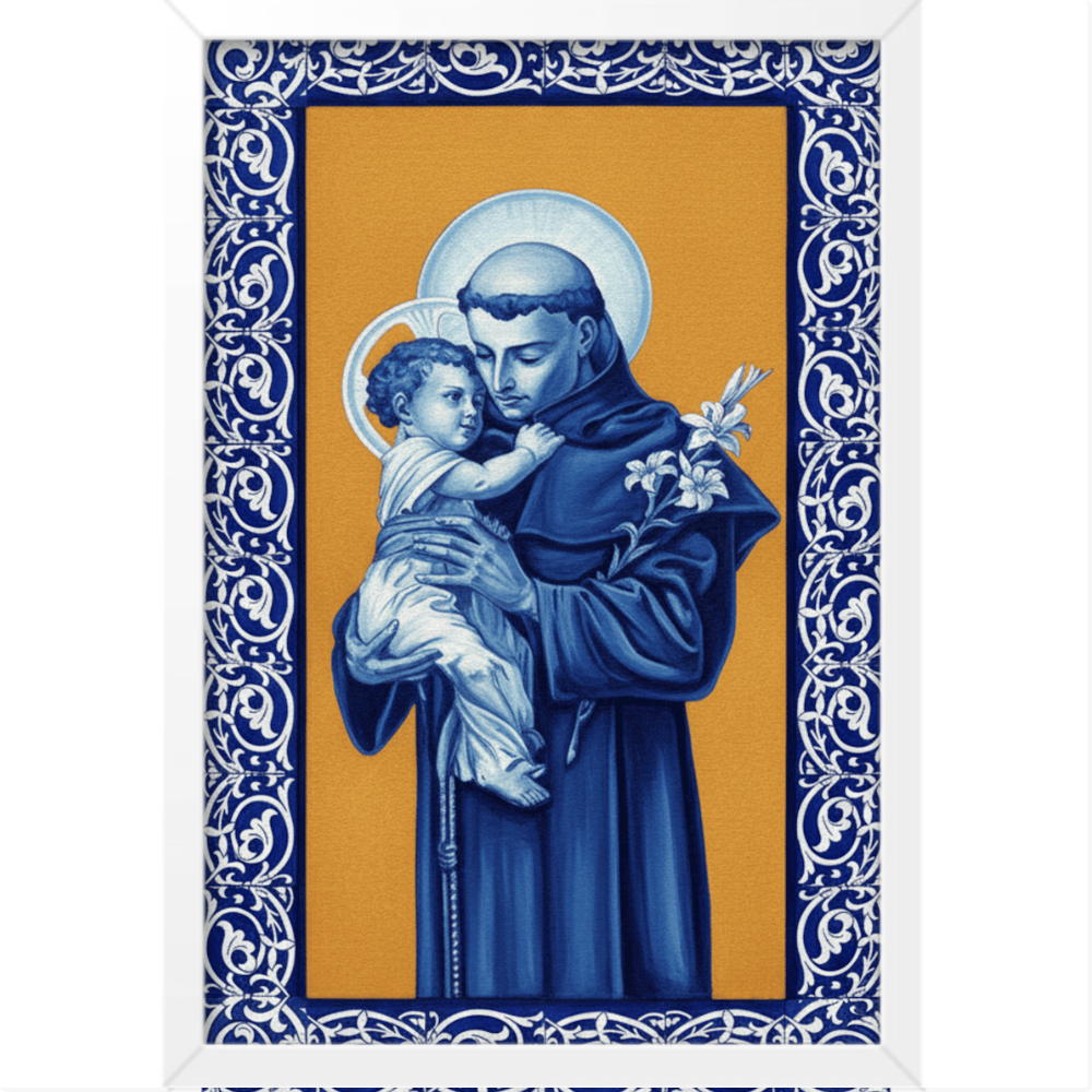 Santo Antônio - Quadro caixa com vidro acrílico