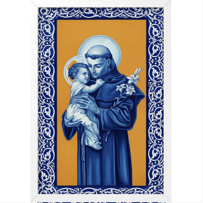Santo Antônio - Quadro caixa com vidro acrílico