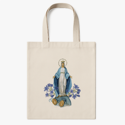 N. Senhora das Graças Aquarela - azul Ecobag