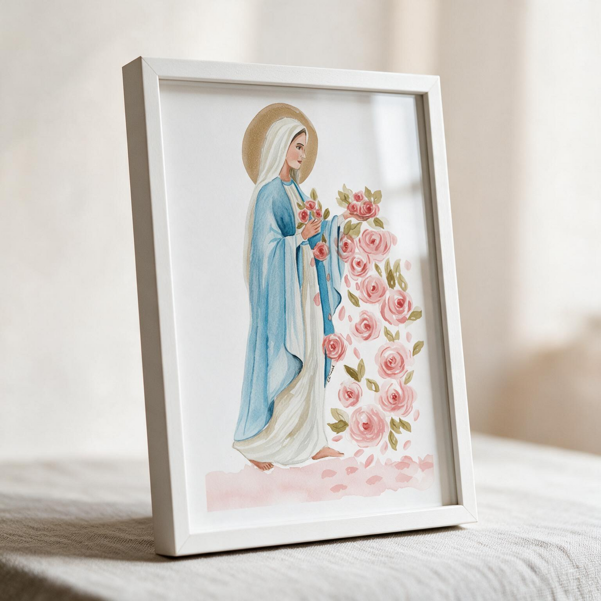 Quadro Caixa - N. Senhora das Graças | Aquarela